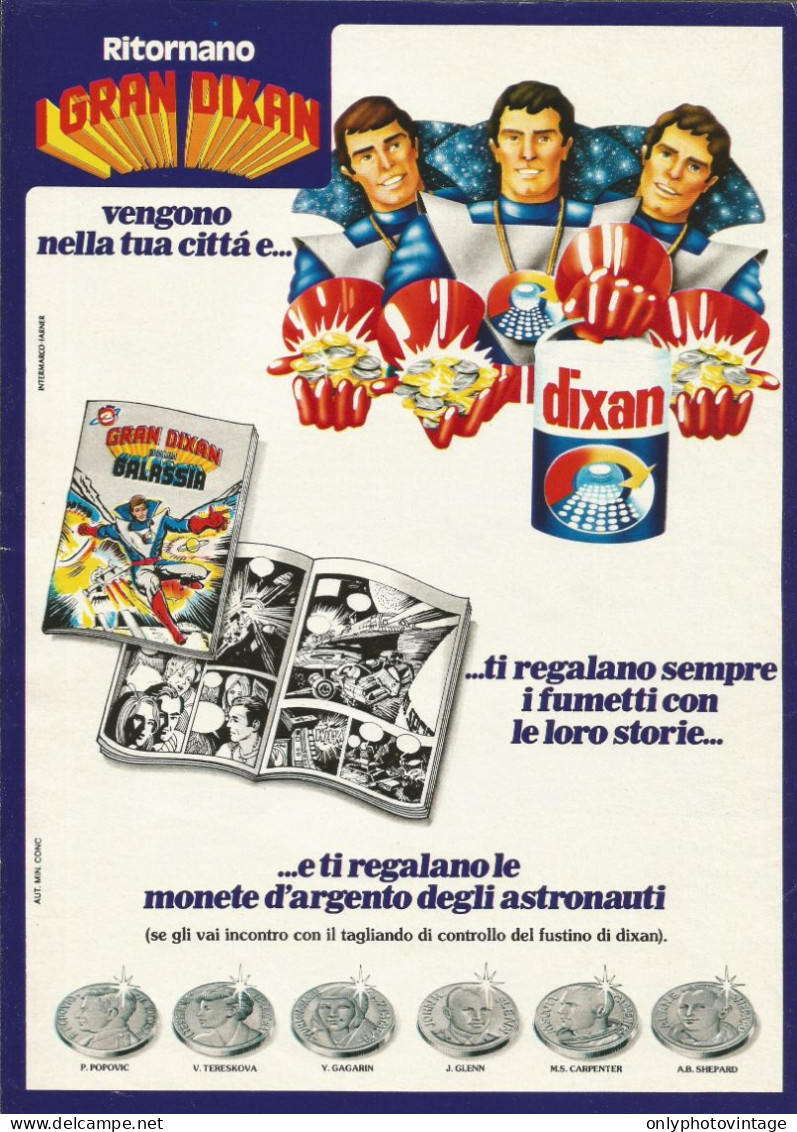 Ritornano I Gran Dixan, Detersivo, Pubblicità Vintage 1980, 20 X 28 Cm. - Werbung