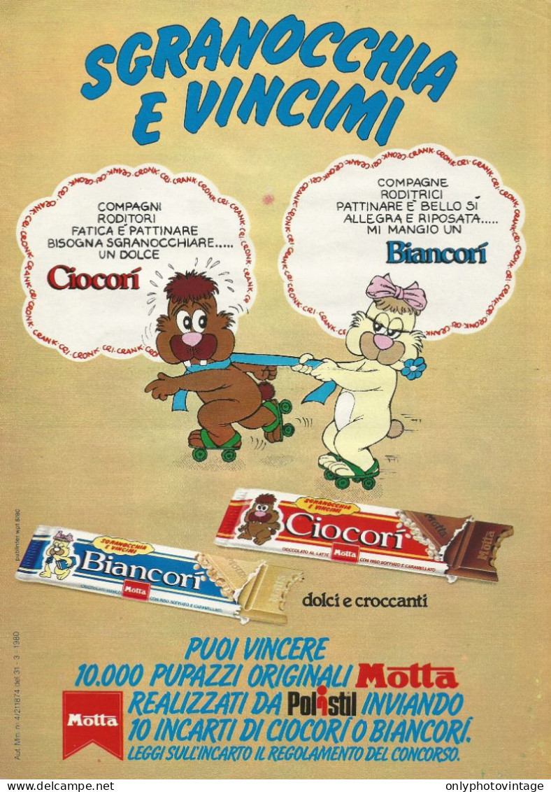 Ciocorì E Biancor', Roditori, Pubblicità Vintage 1980, 20 X 28 Cm. - Publicités