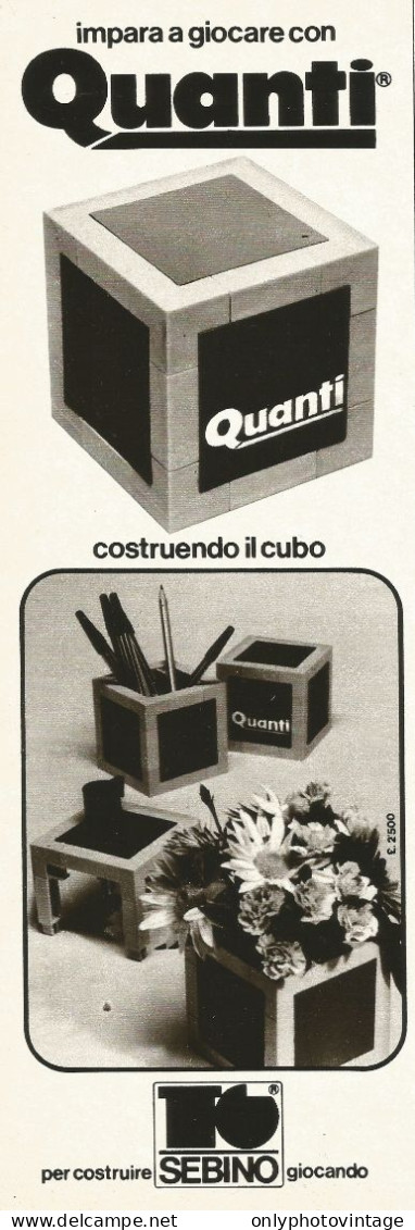 Quanti SEBINO, Pubblicità Vintage 1979, 9 X 28 - Publicités