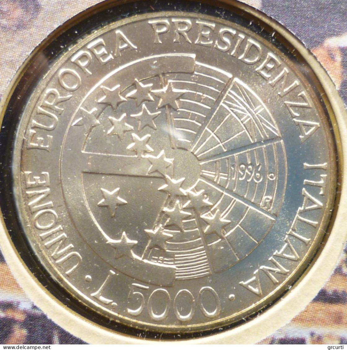 Italia - 5000 Lire 1996 - Semestre Di Presidenza Dell'Unione Europea - Gig# 468 - KM# 178 - 5 000 Lire