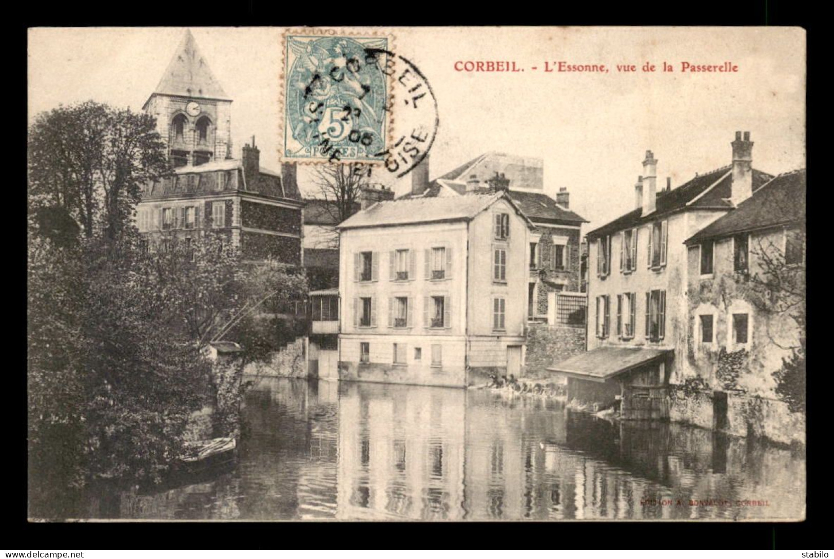 91 - CORBEIL - L'ESSONNE VUE DE LA PASSERELLE - Corbeil Essonnes