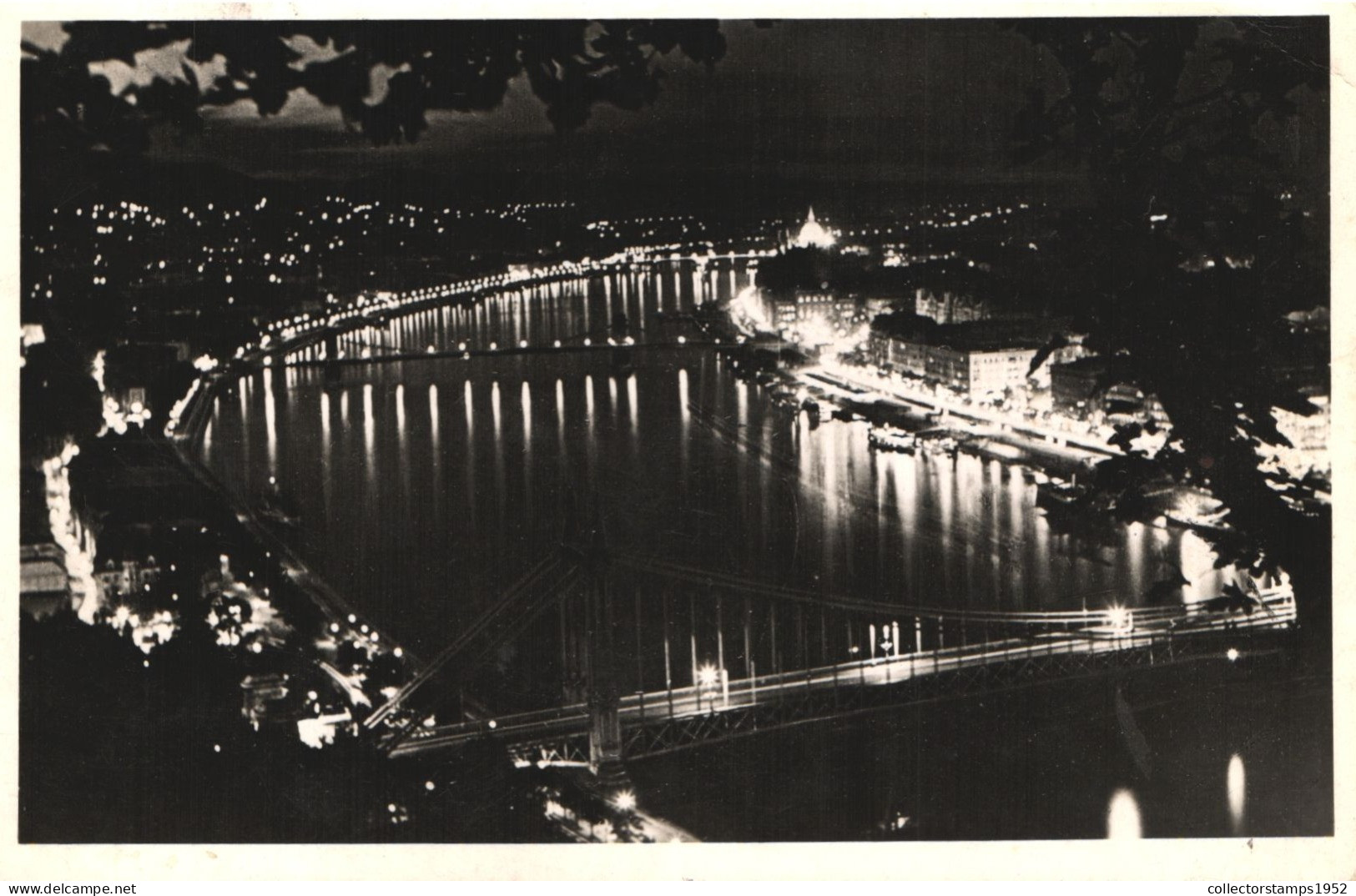 BUDAPEST, DANUBE, BRIDGE, ARCHITECTURE, NIGHT, HUNGARY, POSTCARD - Hongarije