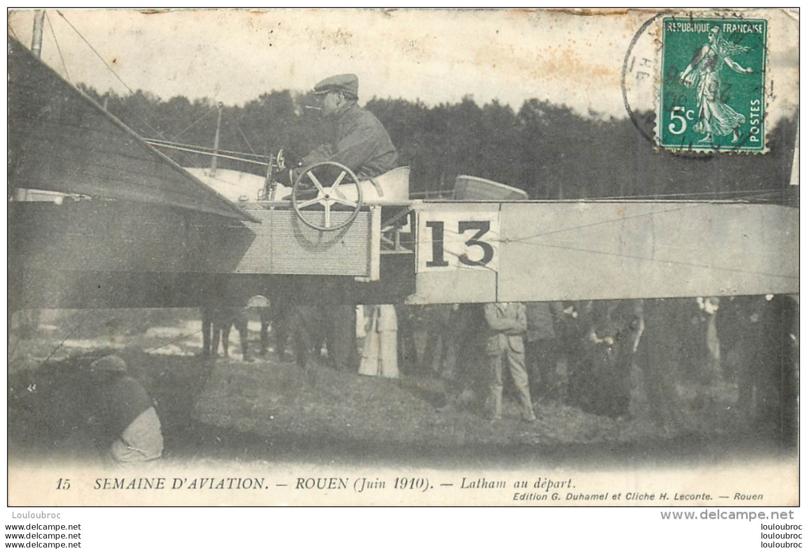 SEMAINE D'VIATION DE ROUEN 1910 LATHAM AU DEPART - ....-1914: Précurseurs