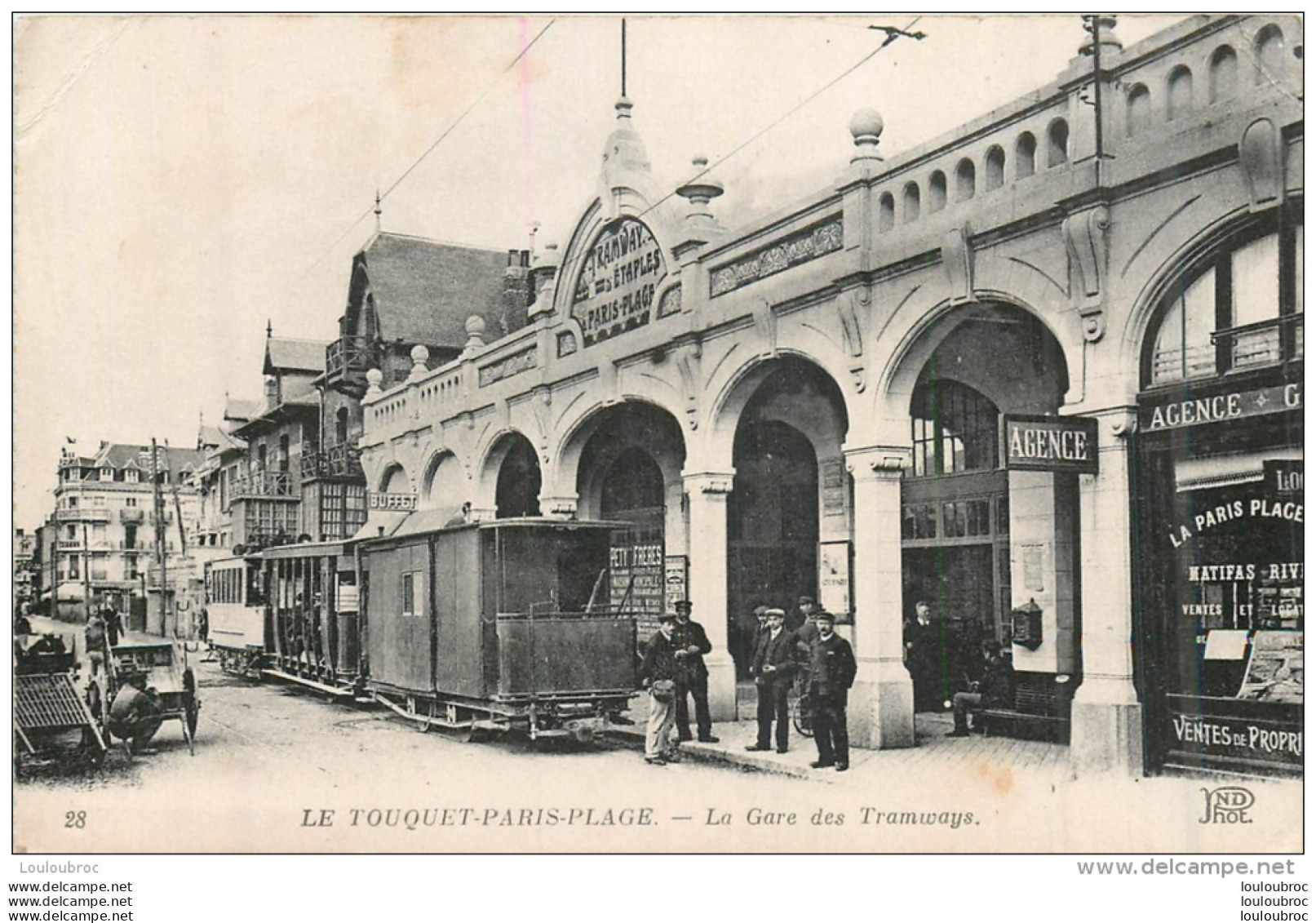 LE TOUQUET PARIS PLAGE LA GARE DES TRAMWAYS  AVEC TRAMWAY - Le Touquet