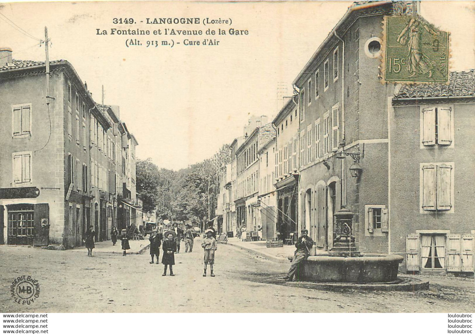 LANGOGNE LA FONTAINE ET AVENUE DE LA GARE - Langogne