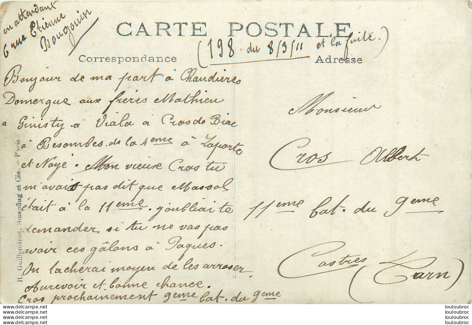SAUMUR CARTE PHOTO 1911 SOLDAT A CHEVAL - Saumur
