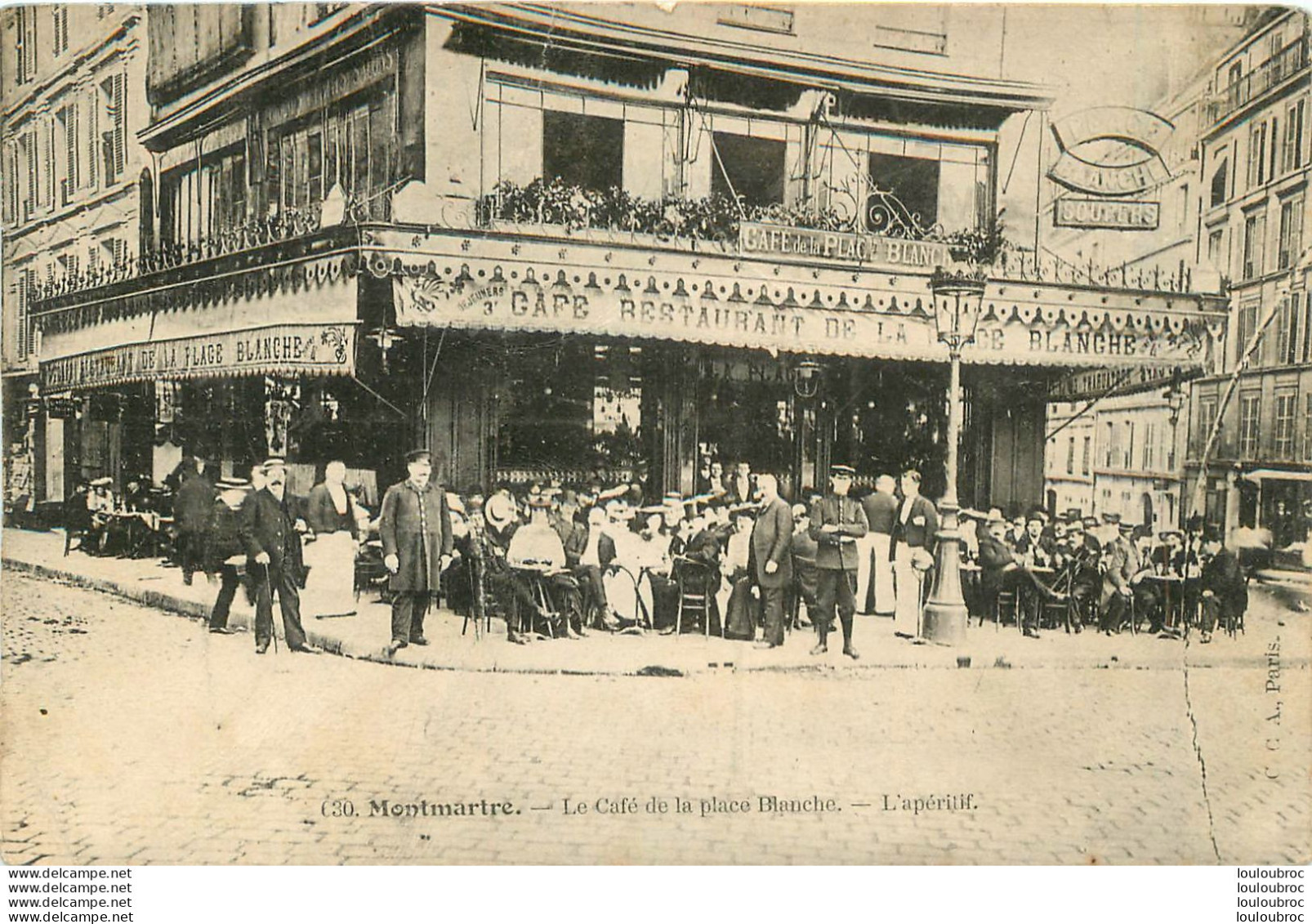 PARIS XVIIIe MONTMARTRE LE CAFE DE LA PLACE BLANCHE L'APERITIF - Arrondissement: 18