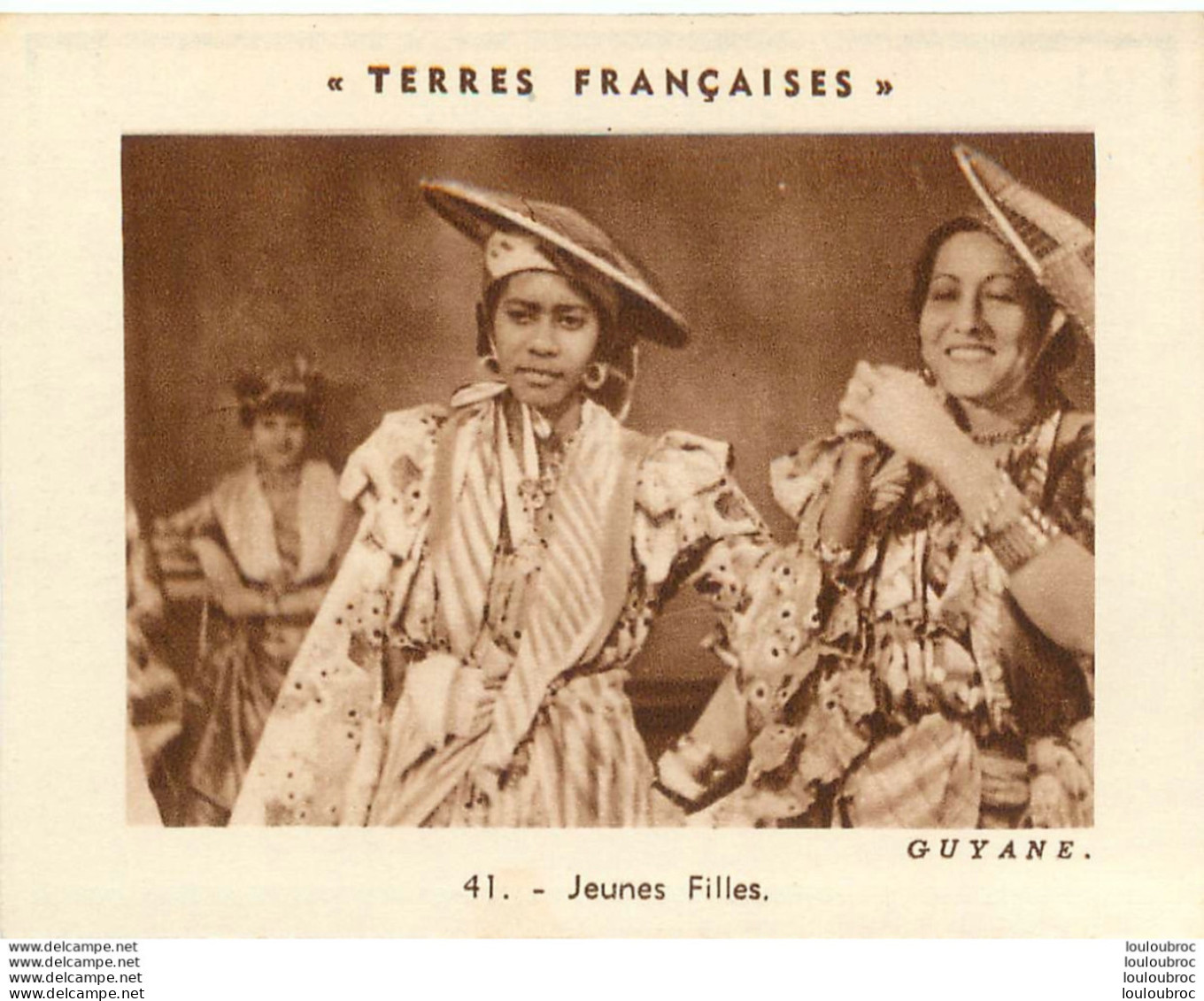 GUYANE JEUNES FILLES  LES TERRES FRANCAISES FORMAT 10.50 X 8 CM - Autres & Non Classés