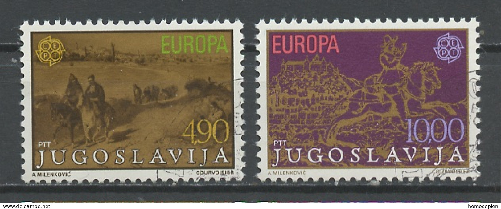 Yougoslavie - Jugoslawien - Yugoslavia 1979 Y&T N°1663 à 1664 - Michel N°1787 à 1788 (o) - EUROPA - Gebraucht