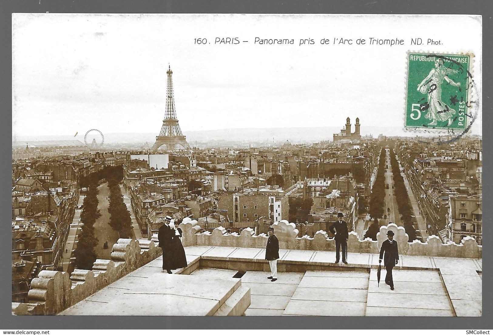 Paris, Panorama Pris De L' Arc De Triomphe (A17p51) - Mehransichten, Panoramakarten