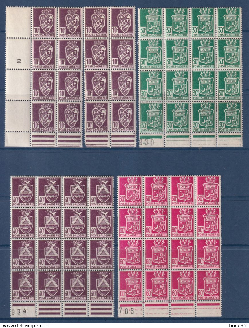 Algérie - YT N° 184 à 195 ** - Neuf Sans Charnière - Non Complète - 1942 à 1945 - Unused Stamps