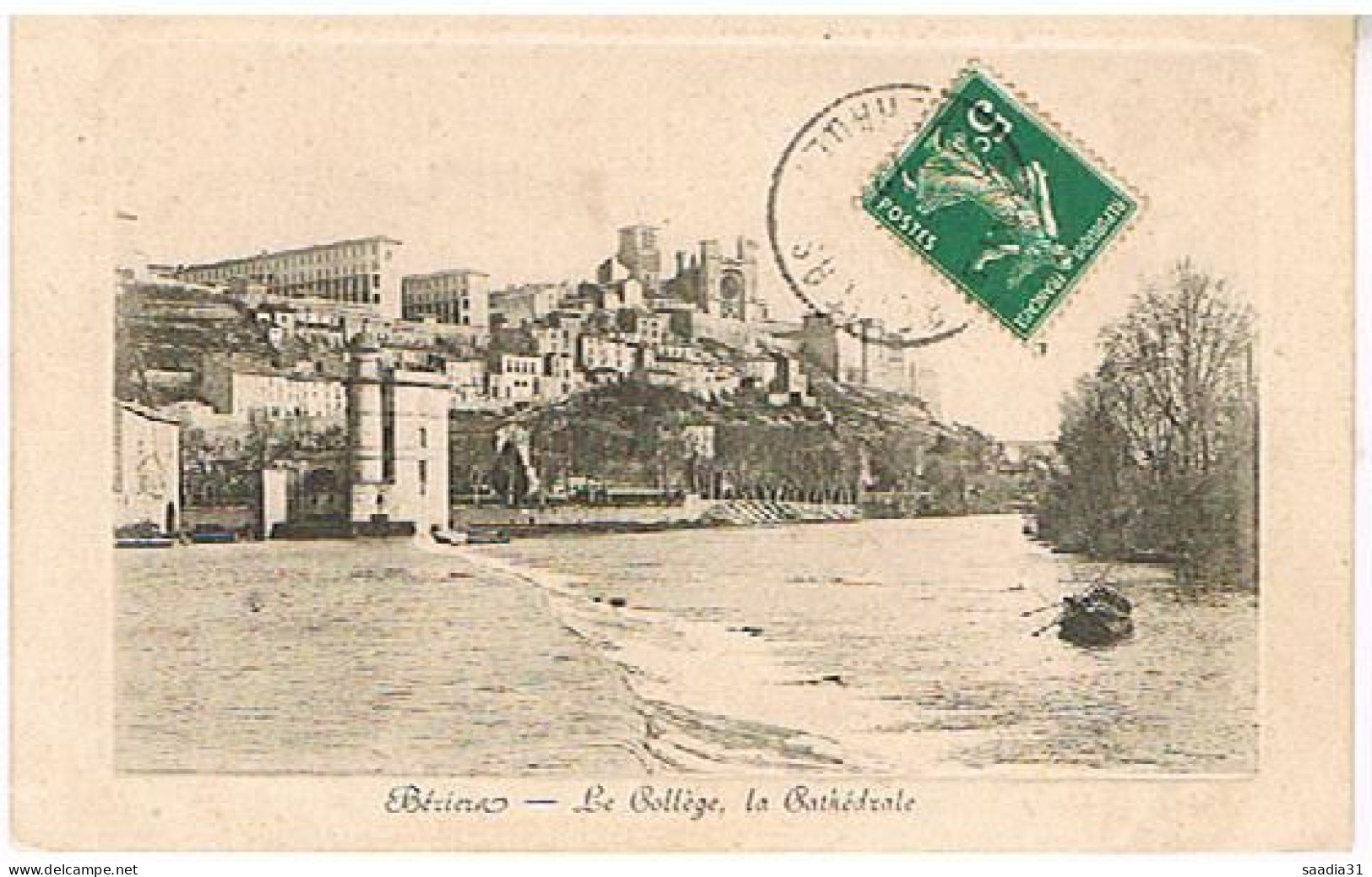 34 BEZIERS  LE COLLEGE LA CATHEDRALE   1912 - Beziers