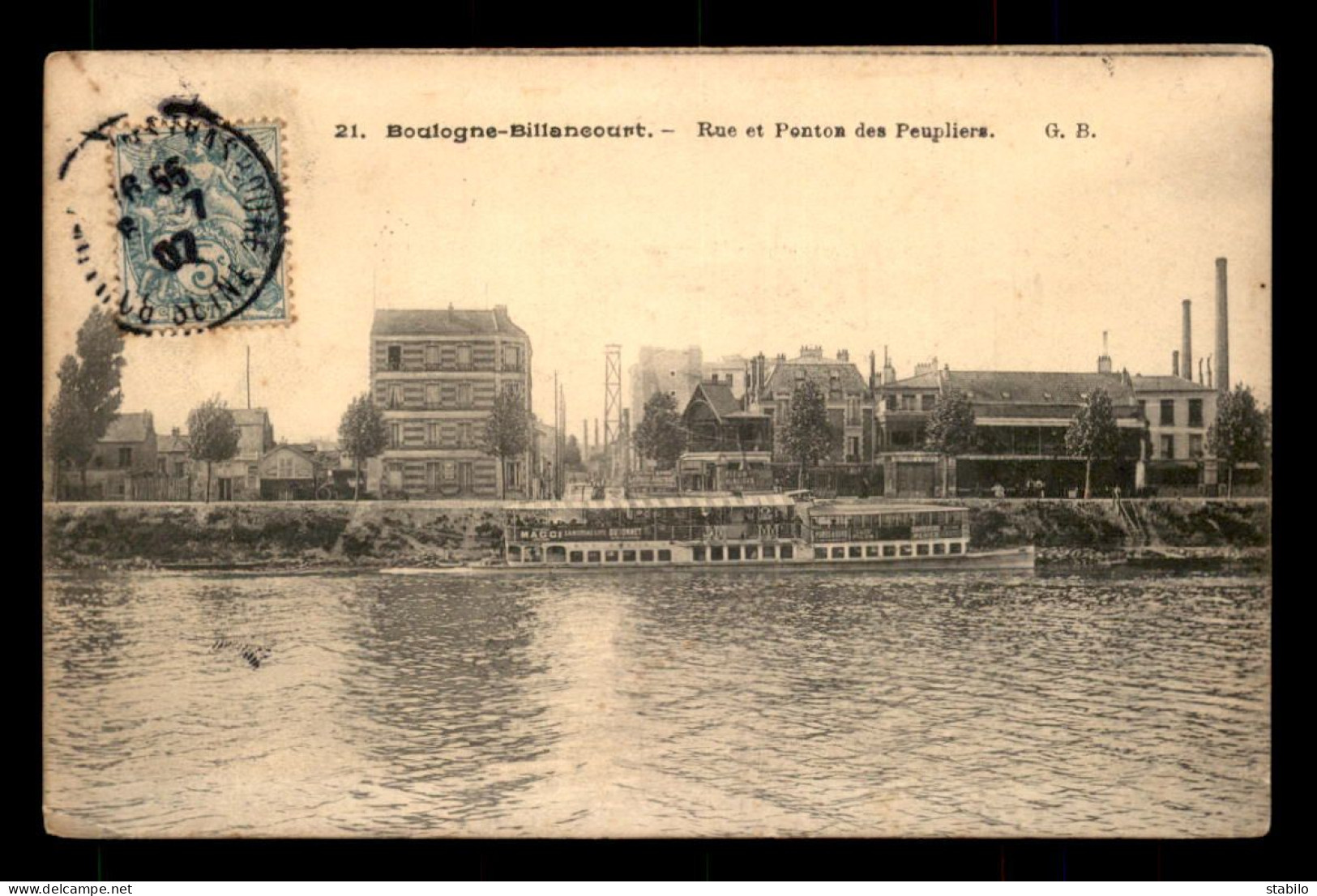 92 - BOULOGNE- BILLANCOURT -  RUE ET PONTON DES PEULPIERS - Boulogne Billancourt