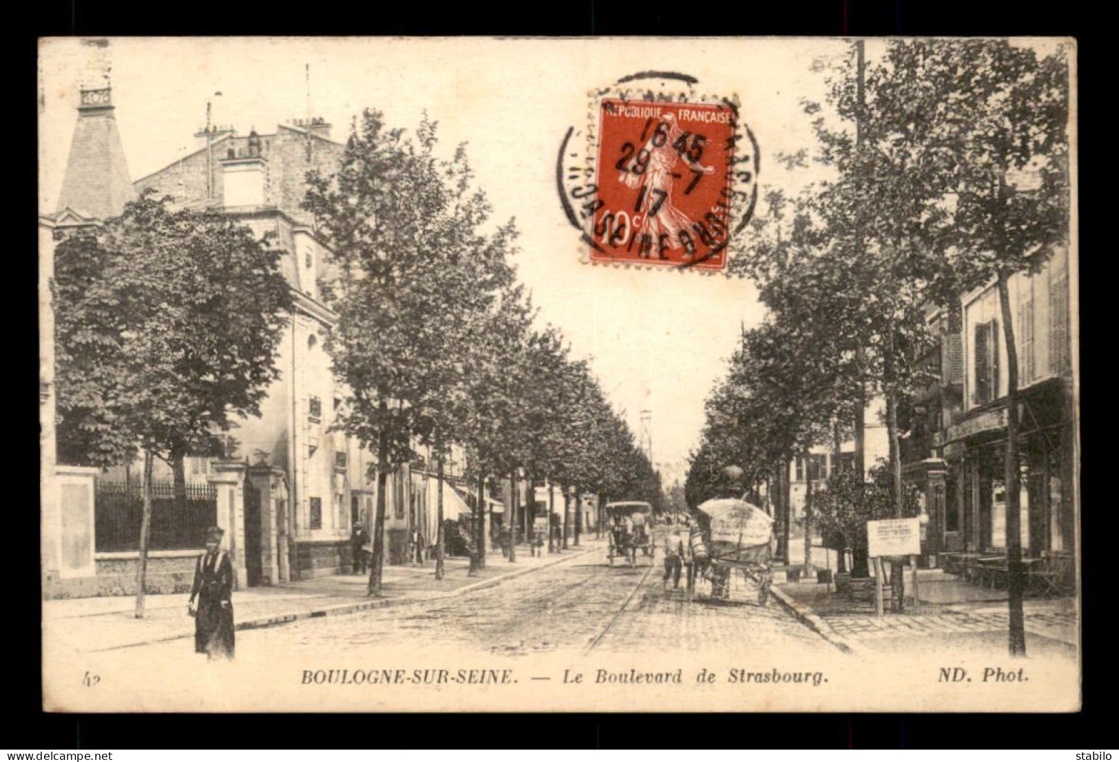 92 - BOULOGNE-SUR-SEINE - LE BOULEVARD DE STRASBOURG - Boulogne Billancourt