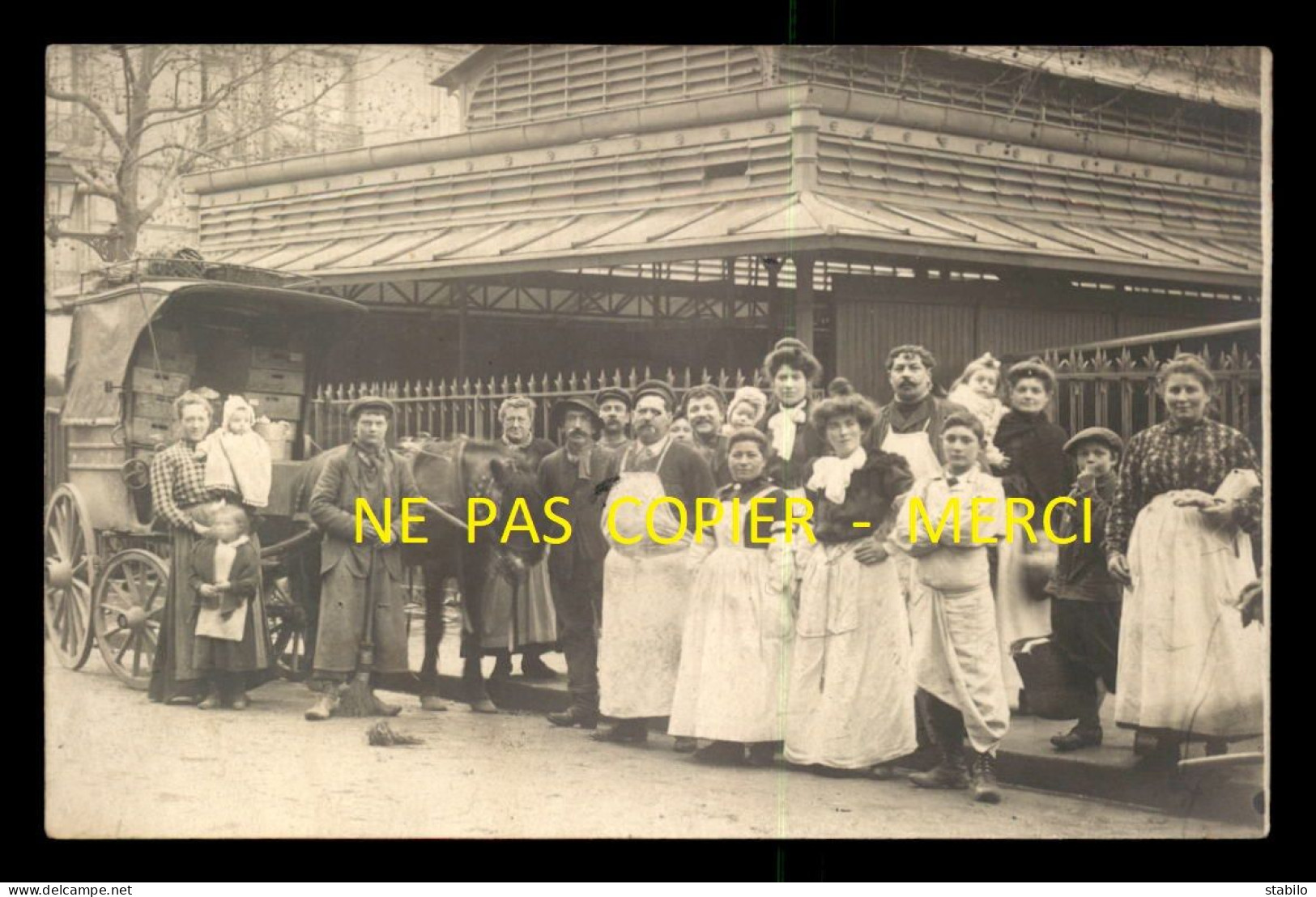 92 - BOULOGNE -SUR-SEINE - LE MARCHE COUVERT - CARTE PHOTO ORIGINALE - Boulogne Billancourt