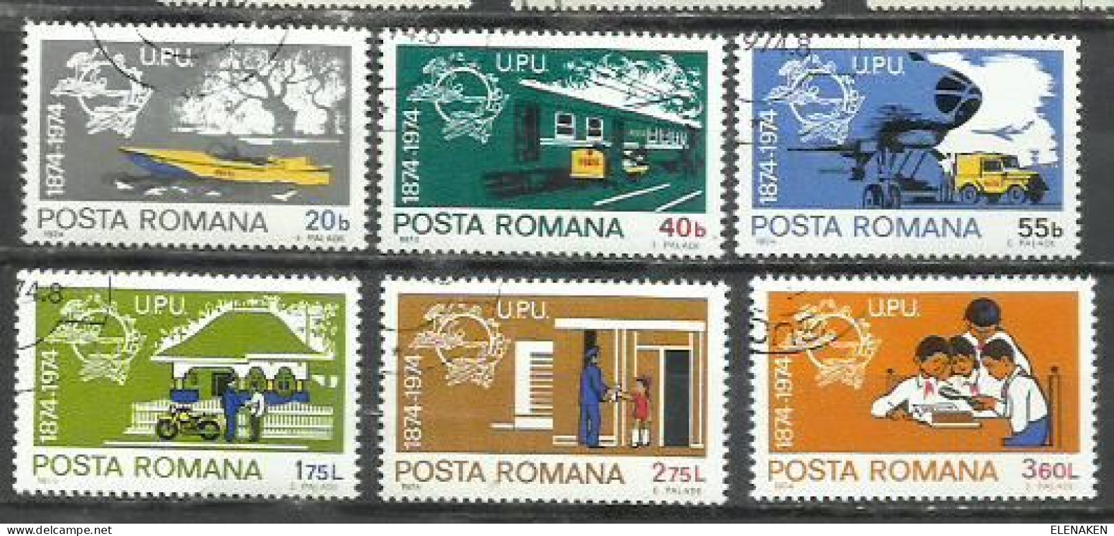 7557-SERIE COMPLETA  RUMANÍA 1974 Nº 2838/2843 - Used Stamps