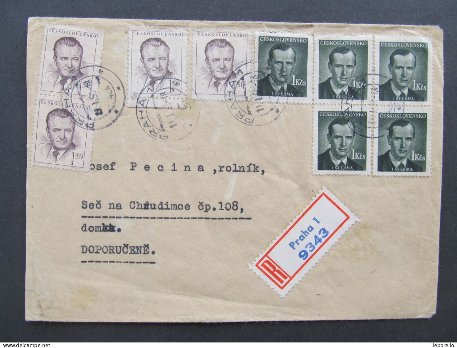 BRIEF Praha - Seč Chrudim 1950 / Aa0202 - Briefe U. Dokumente