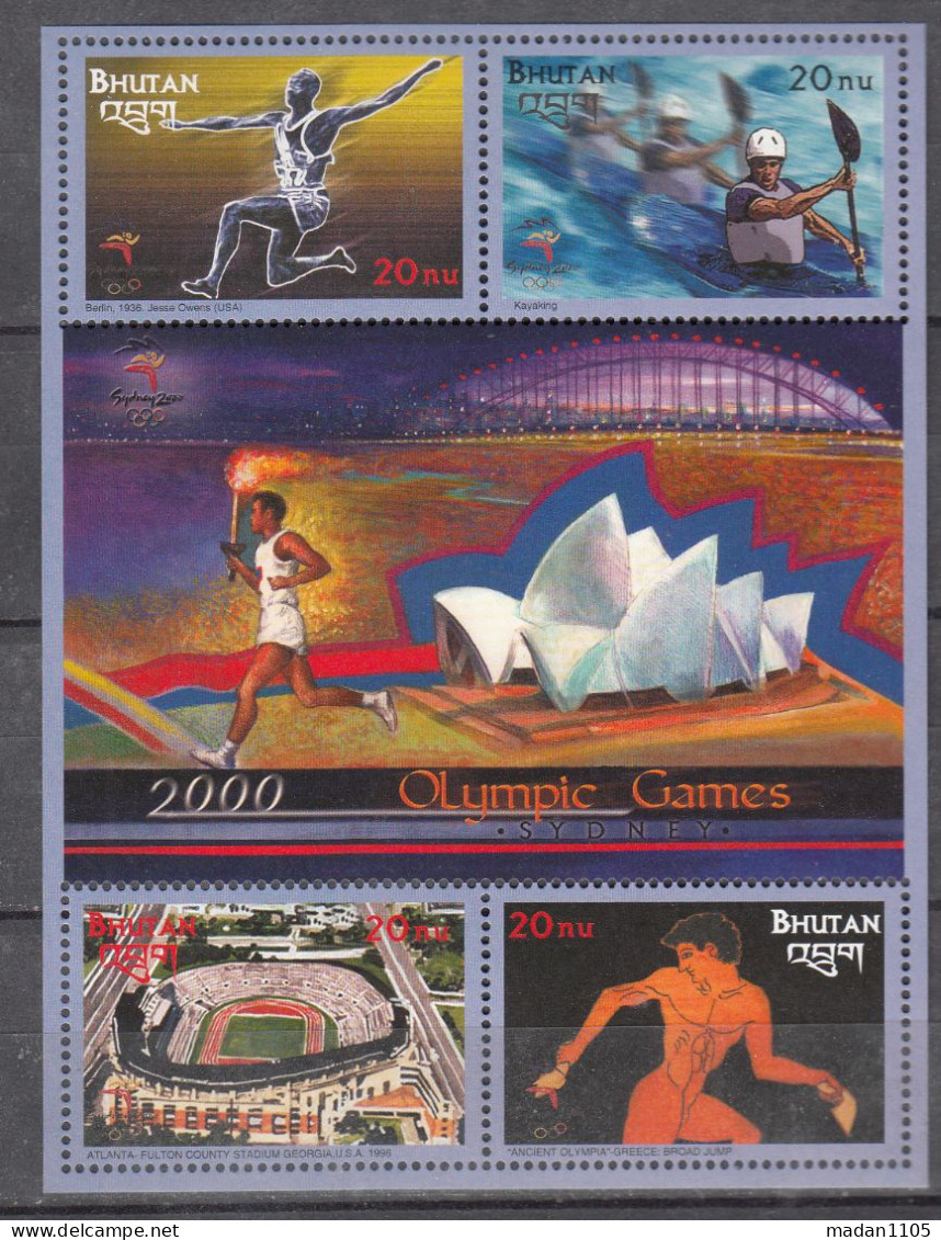 BHUTAN, 2000,   Olympic Games - Sydney, Australia,  MS,  MNH, (**) - Bhutan