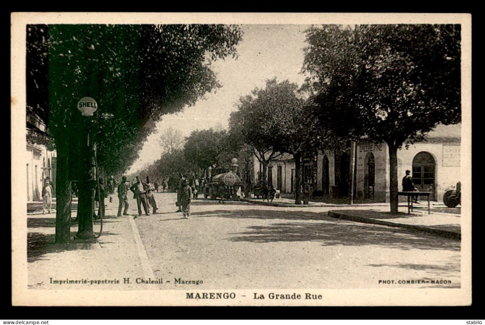 ALGERIE - MARENGO - LA GRANDE RUE - POMPE A ESSENCE SHELL - CAMION CITERNE "CAMPO" - Other & Unclassified