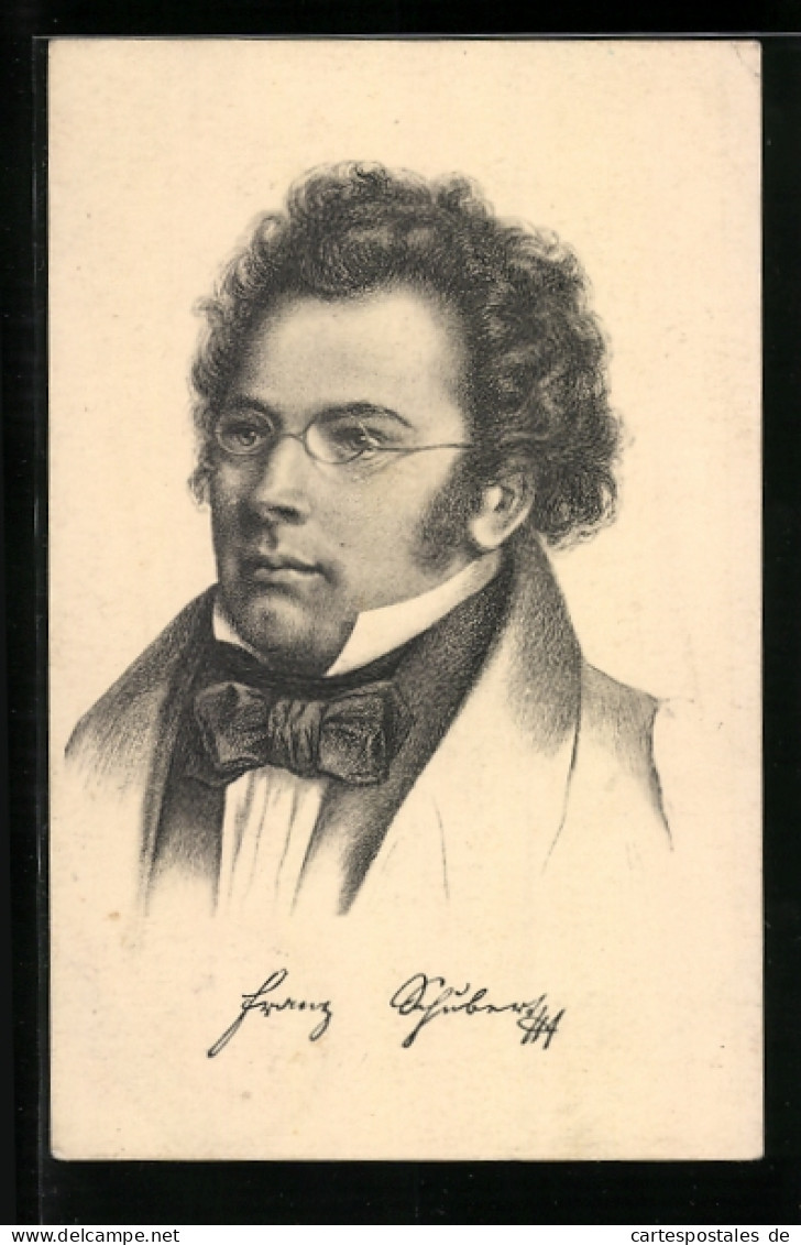 Künstler-AK Portrait Des Komponisten Franz Peter Schubert  - Künstler