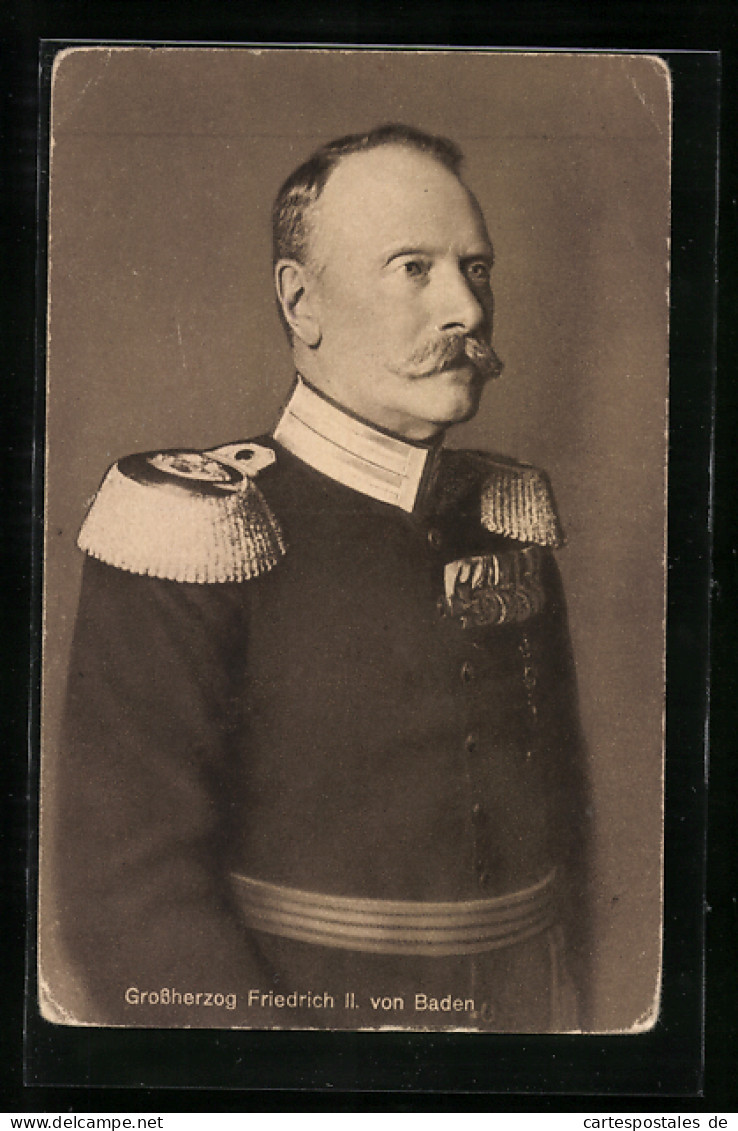 AK Grossherzog Friedrich II. Von Baden  - Familles Royales