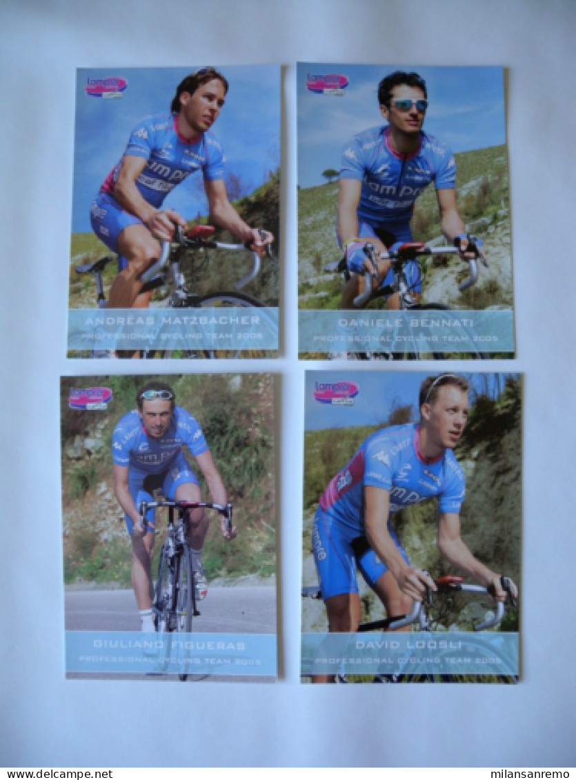 CYCLISME: CYCLISTE : EQUIPE LAMPRE 4 CARTES - Cyclisme