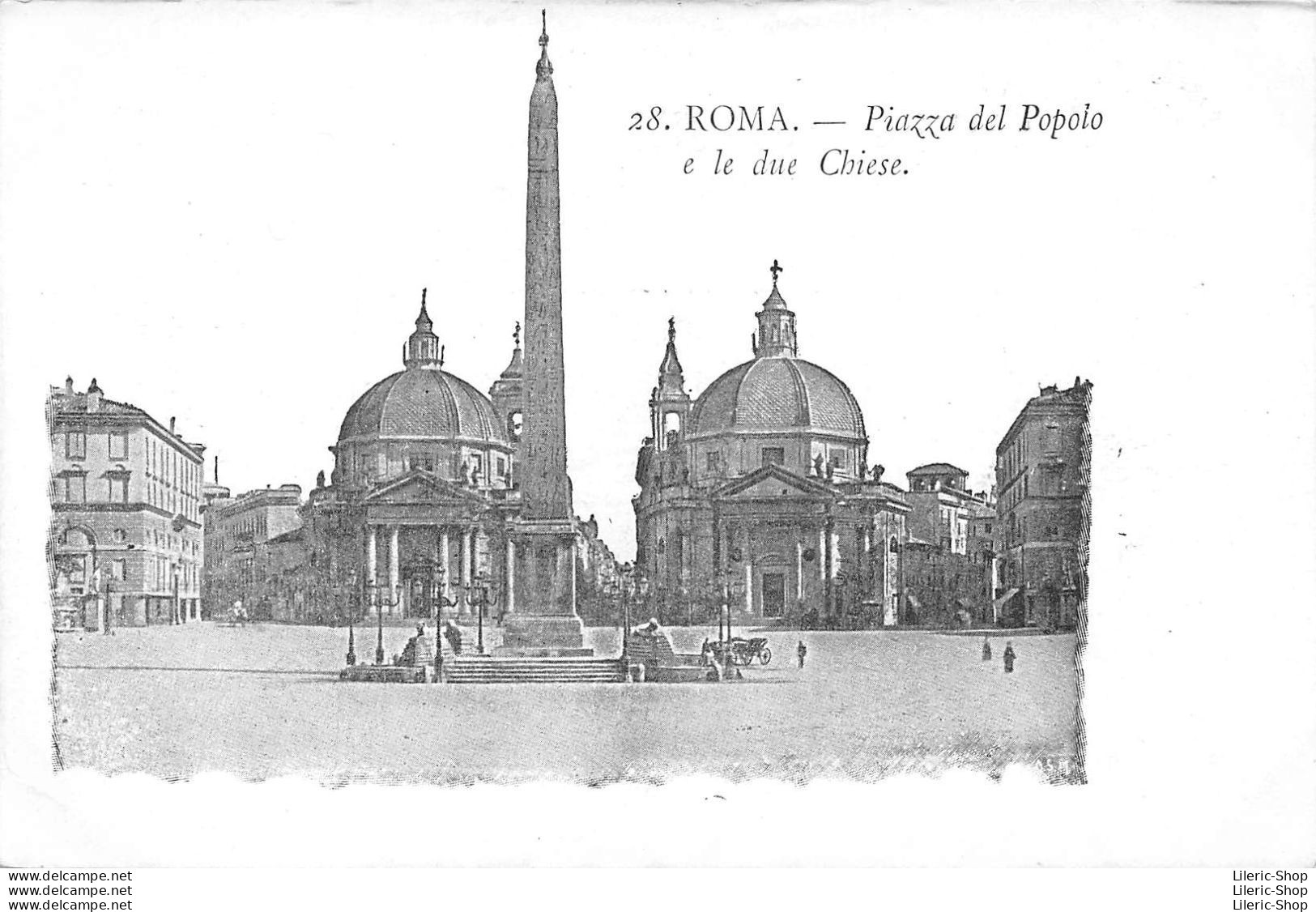 ROMA -Piazza Del Popolo E Le Due Chiese - Precursore Vecchia Cartolina - Places & Squares