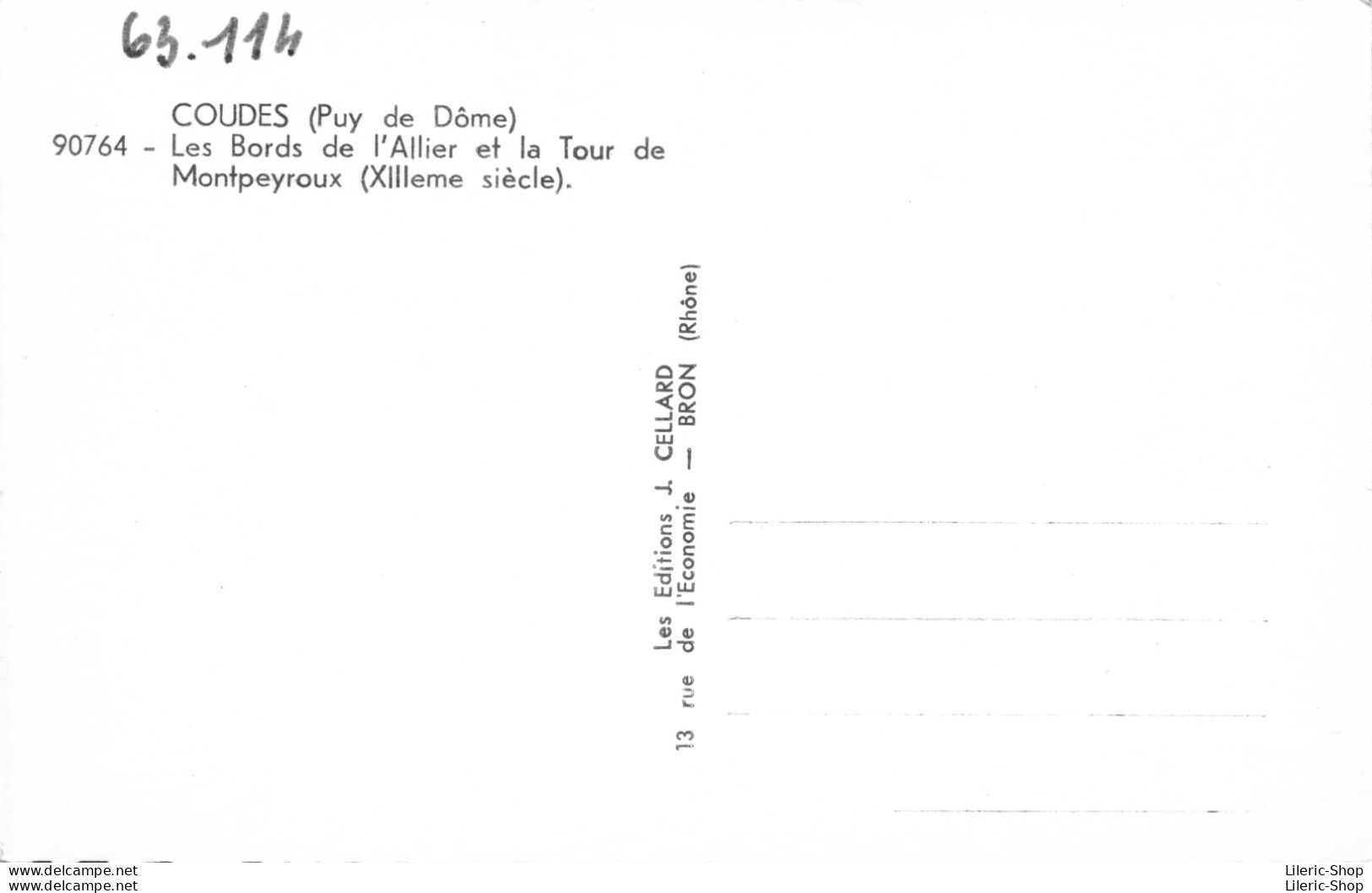 COUDES (Puy De Dôme) 90764 Les Bords De L'Allier Et La Tour De Montpeyroux - Autres & Non Classés