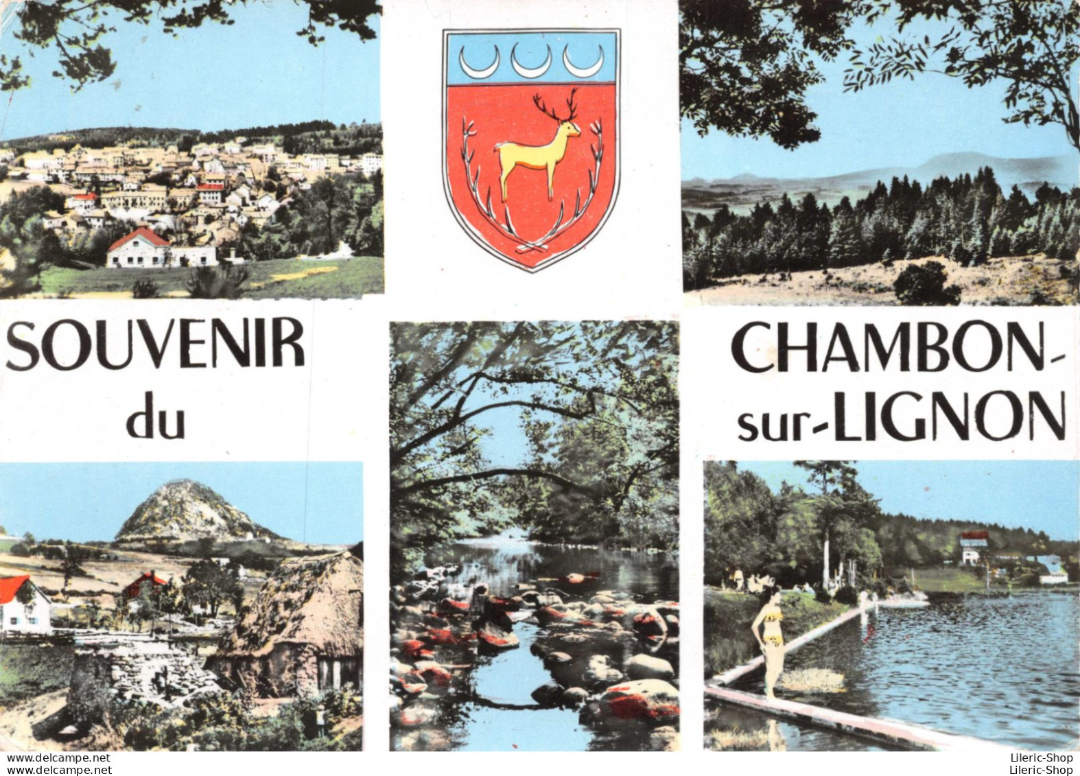 [43] Souvenir Du Chambon-sur-Lignon Cpsm Multivues 1969 - Blason - Le Chambon-sur-Lignon