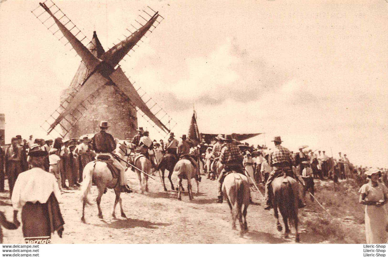 [13] Bouches-du-Rhône > Fontvieille - Les Gardians De Camargue Montent Au Moulin De Daudet - Fontvieille