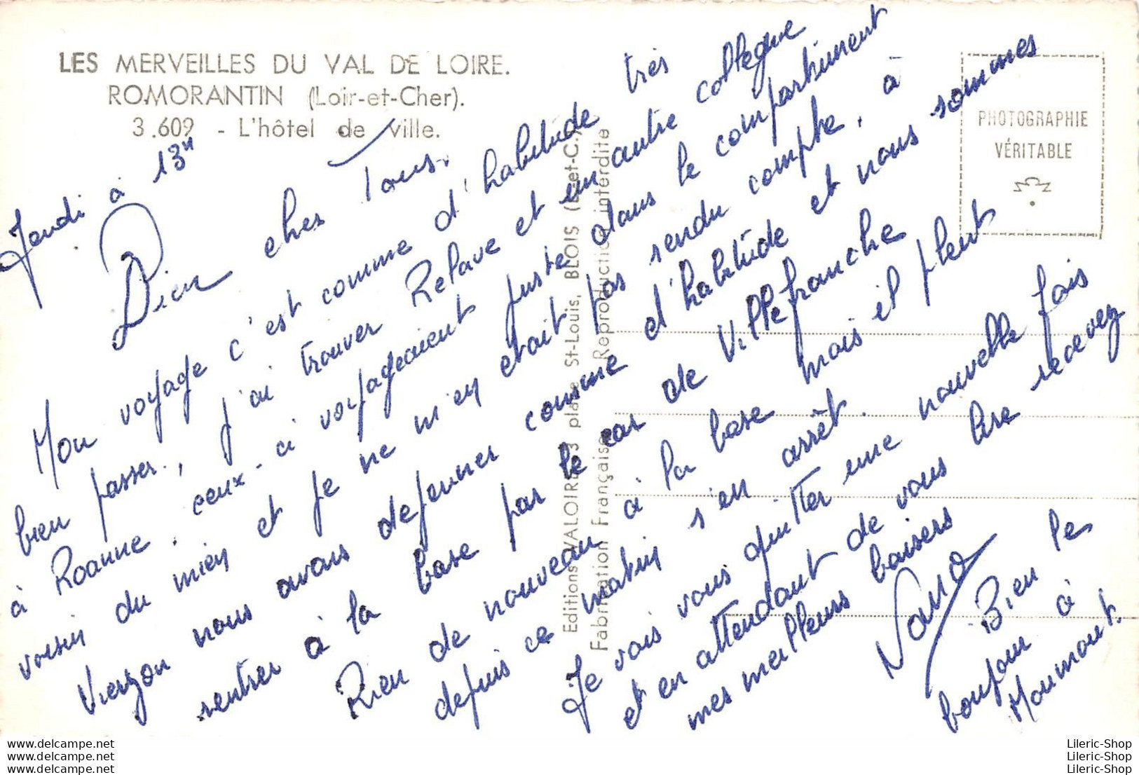 [41] Loir Et Cher >Les Merveilles Du Val De Loire  Romorantin - L'Hôtel De Ville - Cpsm PF  ± 1960 - Romorantin