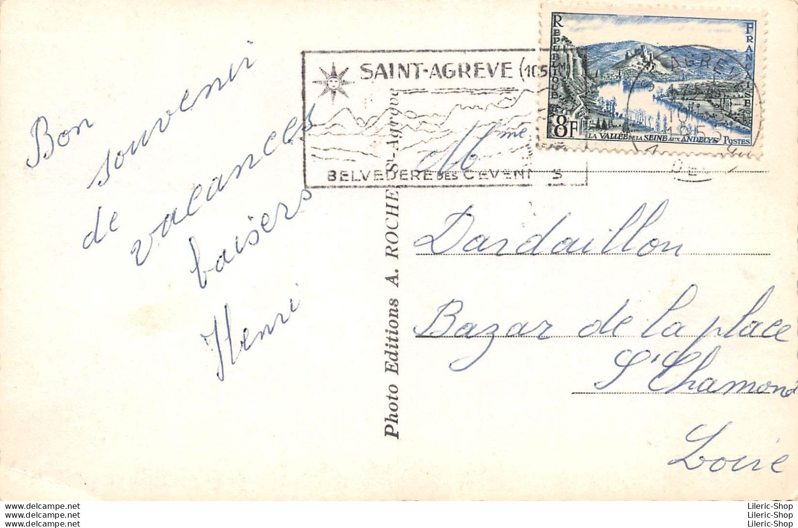 [07] Ardèche > Saint Agrève - Hautes Cévennes Enneigées  Cpsm PF  1955 - Éditions A. ROCHE - Saint Agrève