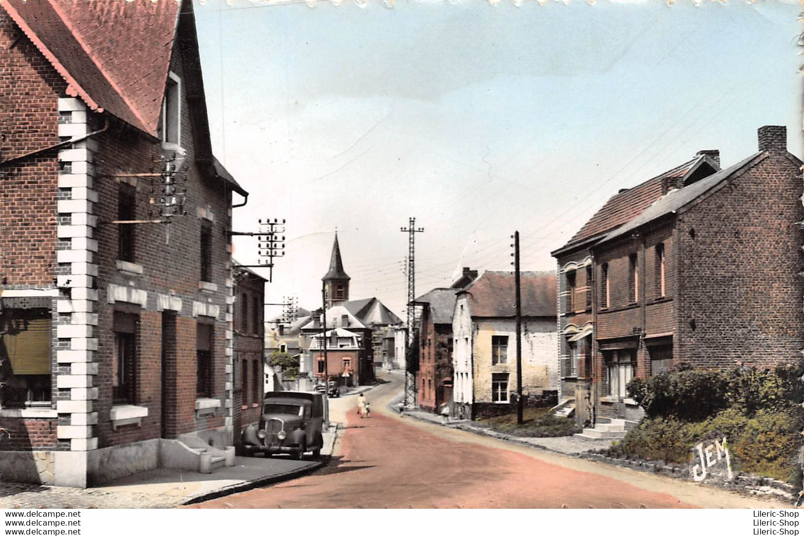 [59] Nord > GOMMEGNIES - Rue Du Centre - Vieille Camionnette  Cpsm PF ± 1950 - Coll. LANCELOT - Autres & Non Classés