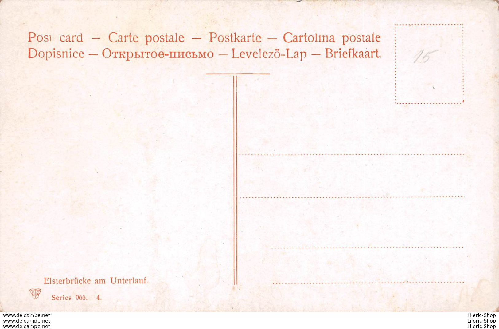 Elsterbrücke Am Unterlauf.  Series 960. 4. - 1900-1949