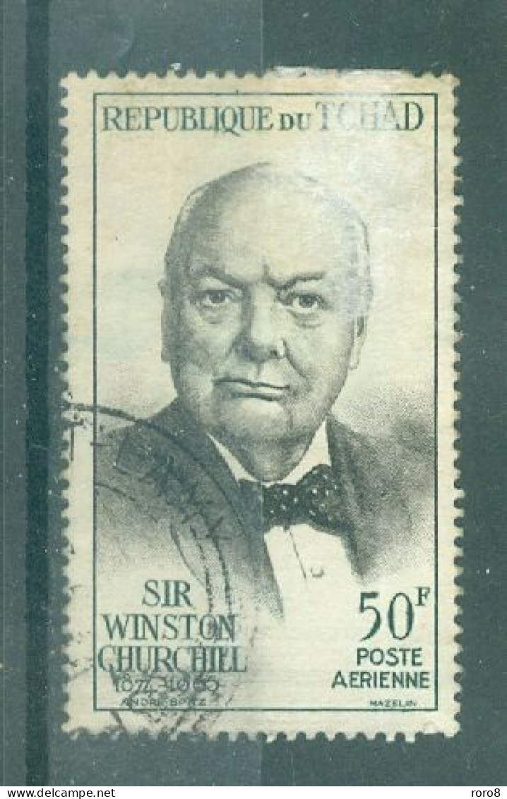 REPUBLIQUE DU TCHAD - P.A. N°27 Oblitéré - Mort De Sir Winston Churchill. - Tschad (1960-...)