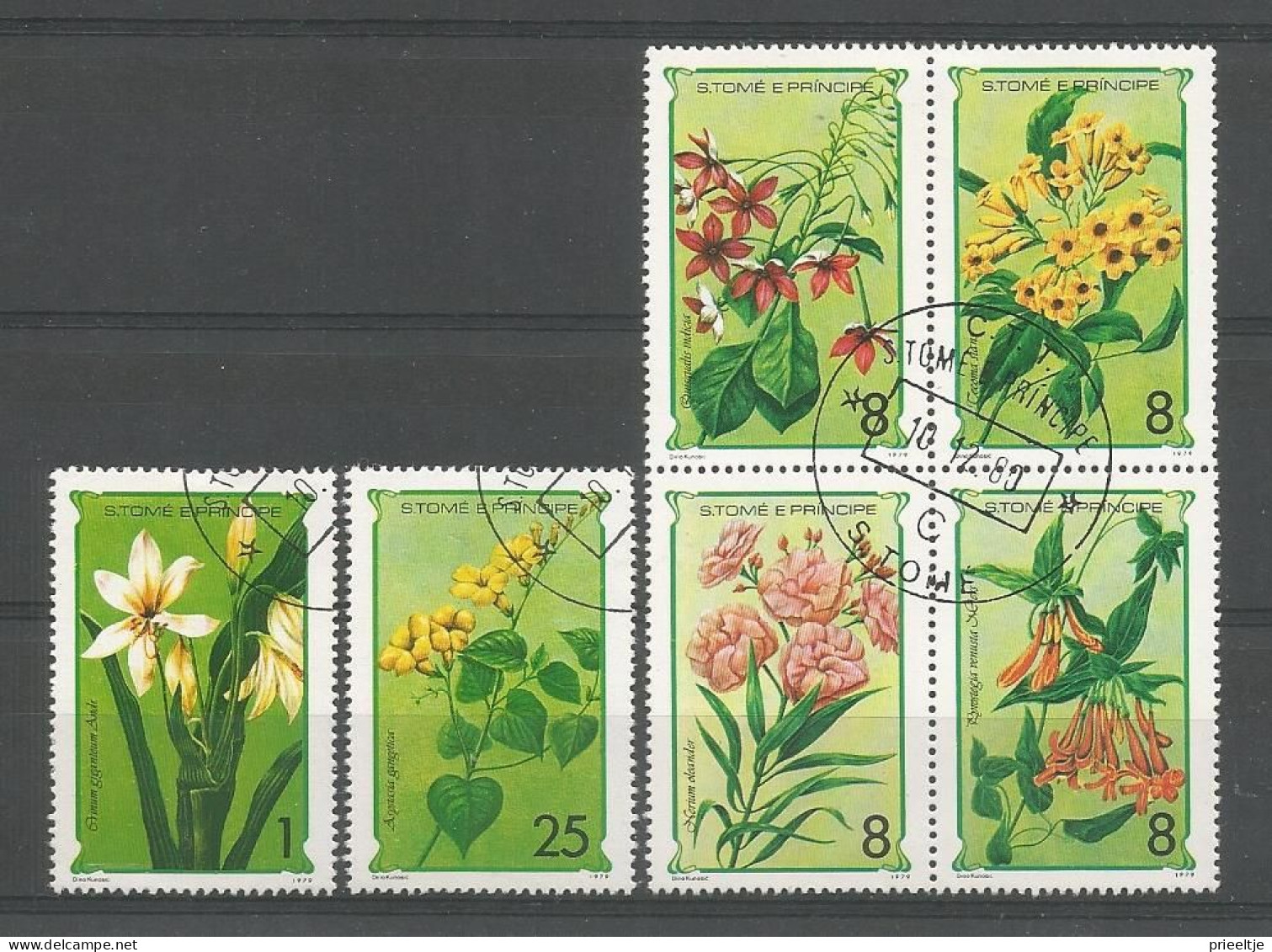 St Tome E Principe 1979 Flowers Y.T. 536/541 (0) - Sao Tome And Principe