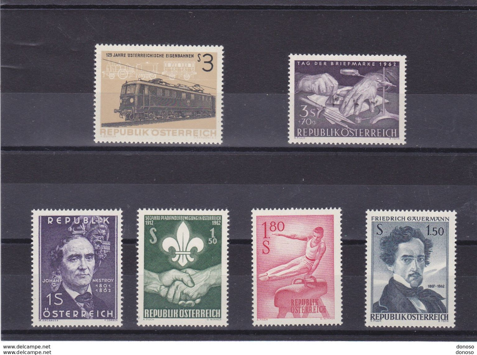 AUTRICHE 1962 Yvert 911A + 948-949 + 960 + 964-965 NEUF** MNH Cote 9,35 Euros - Ungebraucht