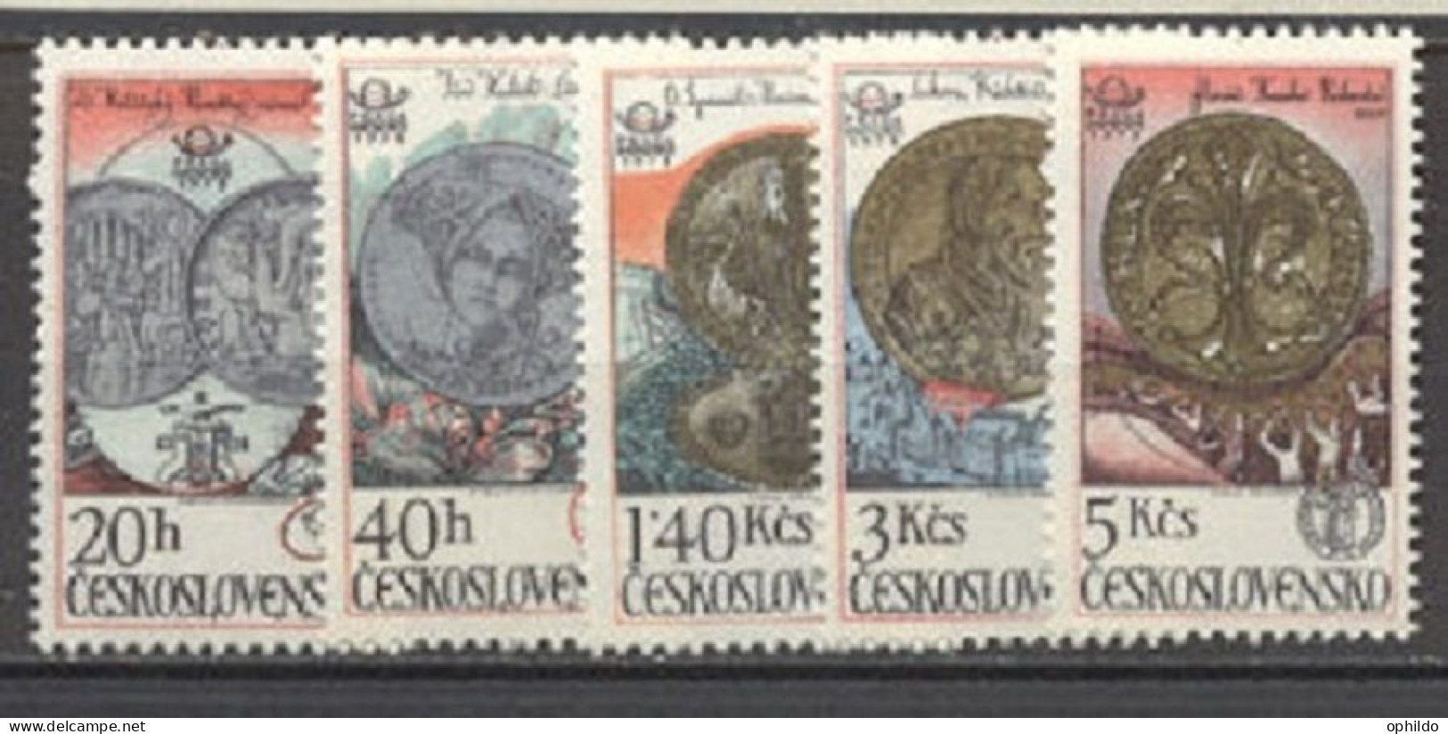Tchécoslovaquie  Yvert  2258/2262    * *  TB  Monnaie  - Unused Stamps