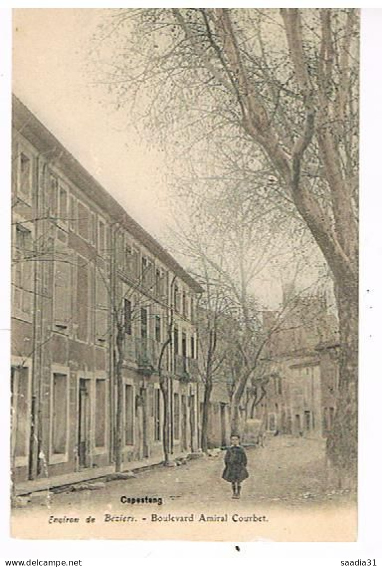 34 CAPESTANG  BOULEVARD AMIRAL COURBET  COLORISEE - Capestang