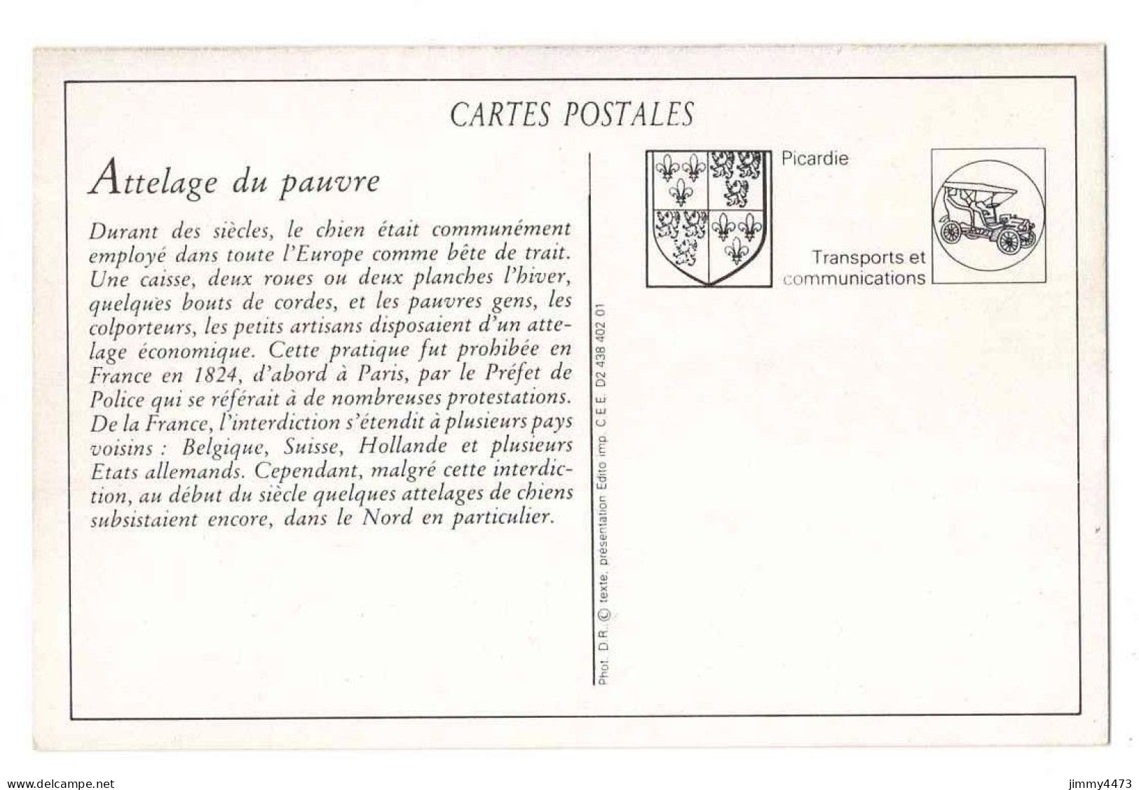 CPA (Repro) LILLE - Attelage De Chiens ( Rue Bien Animée ) + Texte Au Dos - Phot. D.R. - Lille