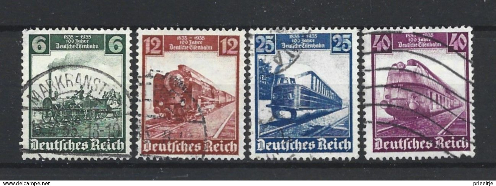 Deutsches Reich 1935 Railways Centenary Y.T. 539/542 (0) - Gebruikt