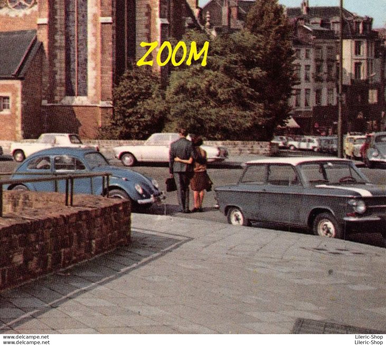 BRUXELLES : Eglise De La Madeleine # Automobiles # NSU Prinz VW Beetle FORD Fairlane Mini Cooper SAAB 96 CPSM GF 1971 - Autres & Non Classés