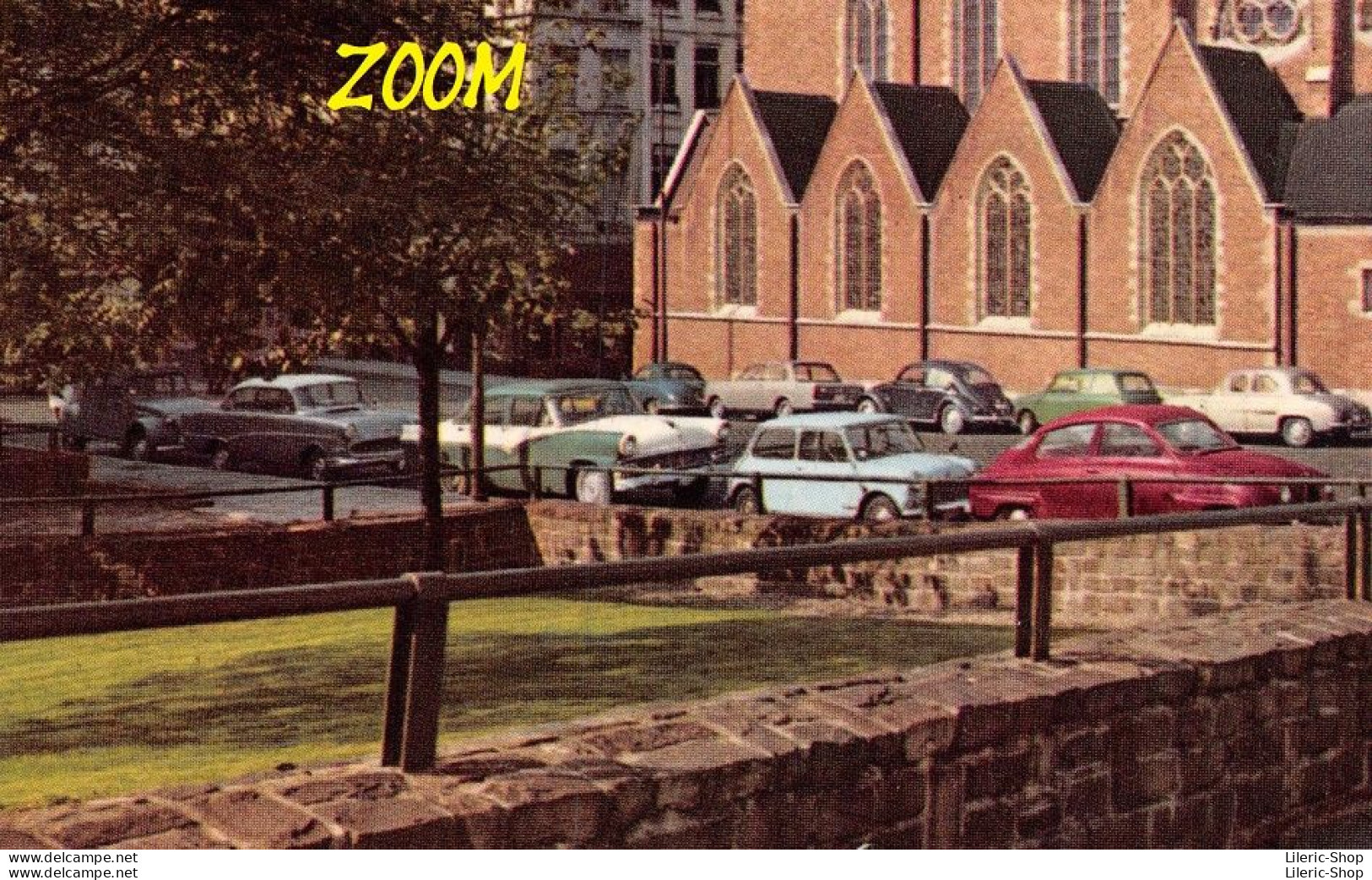 BRUXELLES : Eglise De La Madeleine # Automobiles # NSU Prinz VW Beetle FORD Fairlane Mini Cooper SAAB 96 CPSM GF 1971 - Autres & Non Classés