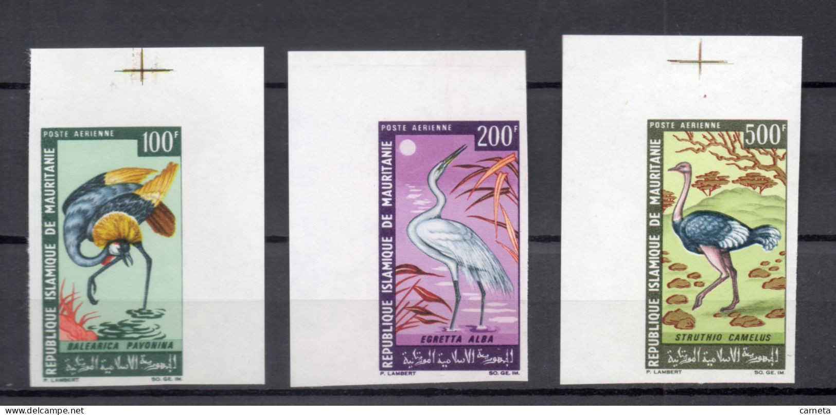 MAURITANIE  PA   N° 64 à 66   NON DENTELES   NEUFS SANS CHARNIERE   COTE ? €   OISEAUX ANIMAUX FAUNE - Mauritanie (1960-...)