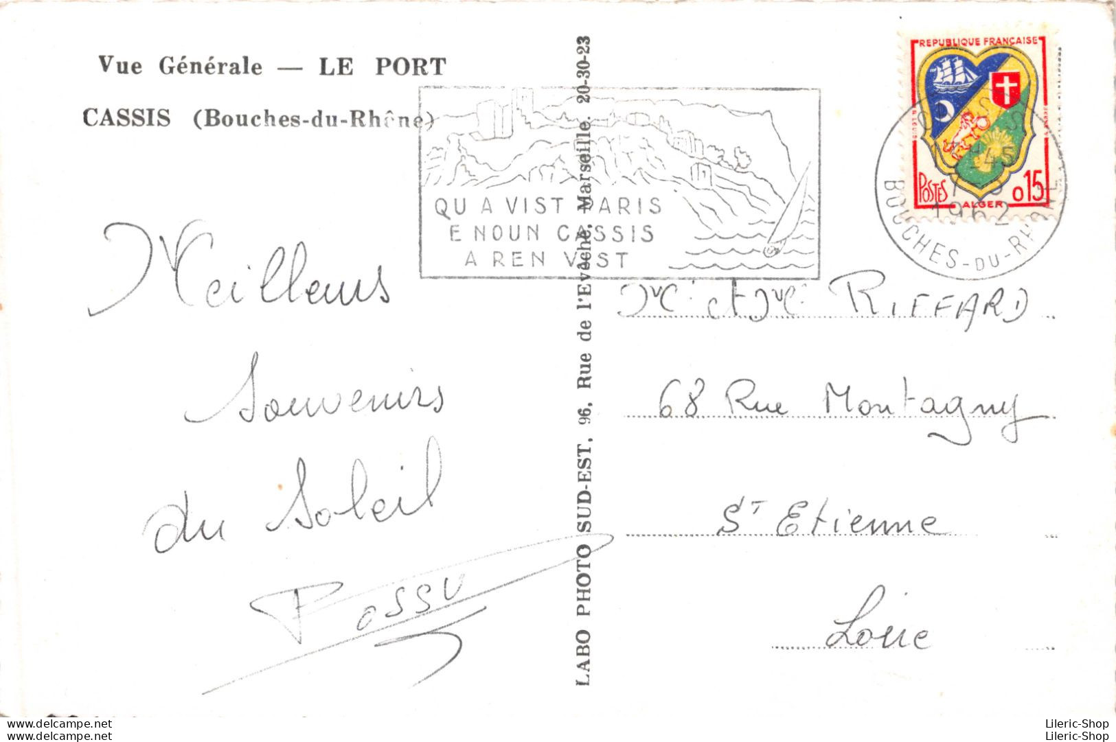 Vue Générale LE PORT CASSIS (Bouches-du-Rhône) - Cpsm Dentelée 1962  PF - Cassis