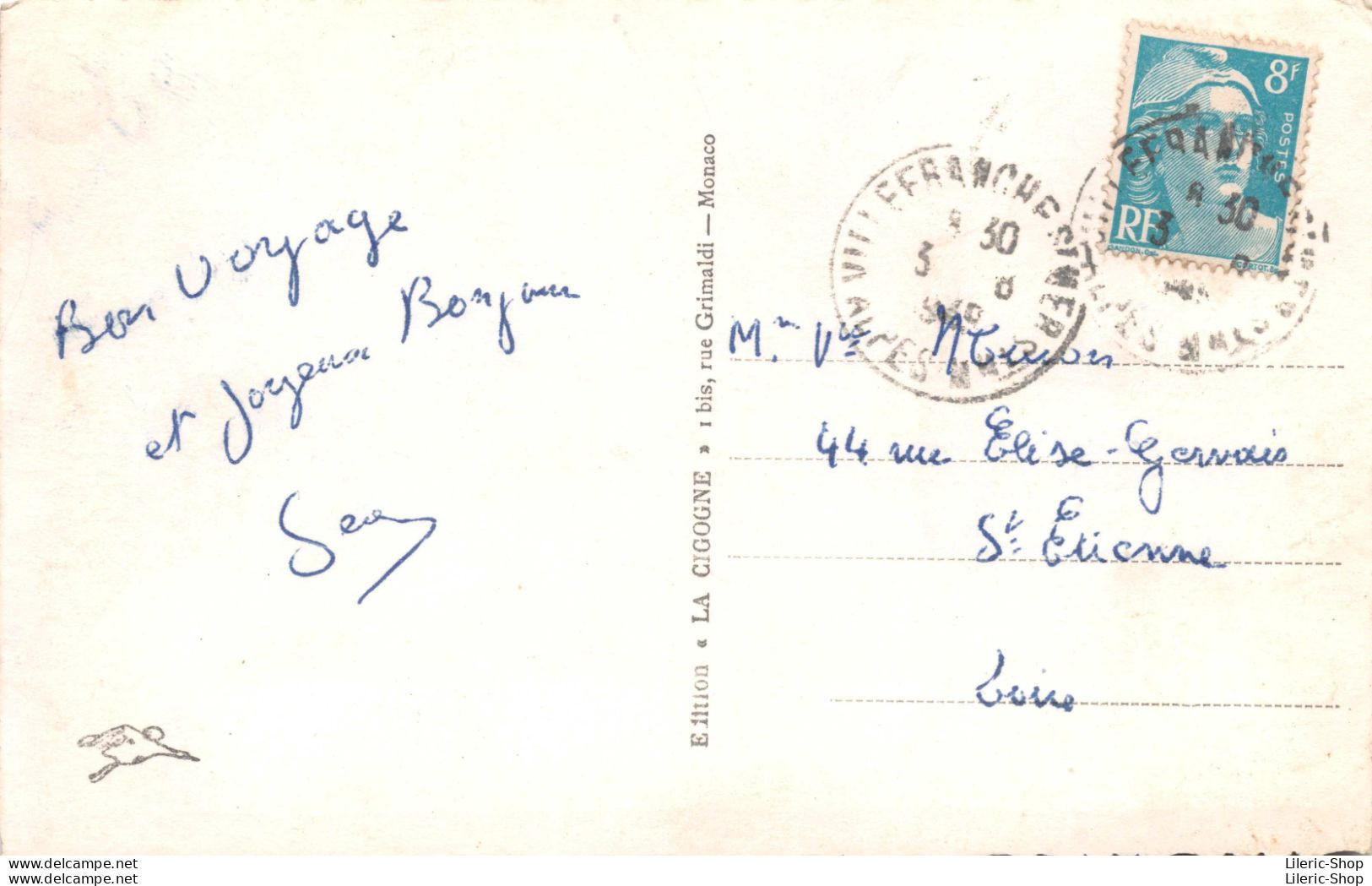 VILLEFRANCHE-SUR-MER Le Port Et La Rade Cpsm PF 1949 - Villefranche-sur-Mer