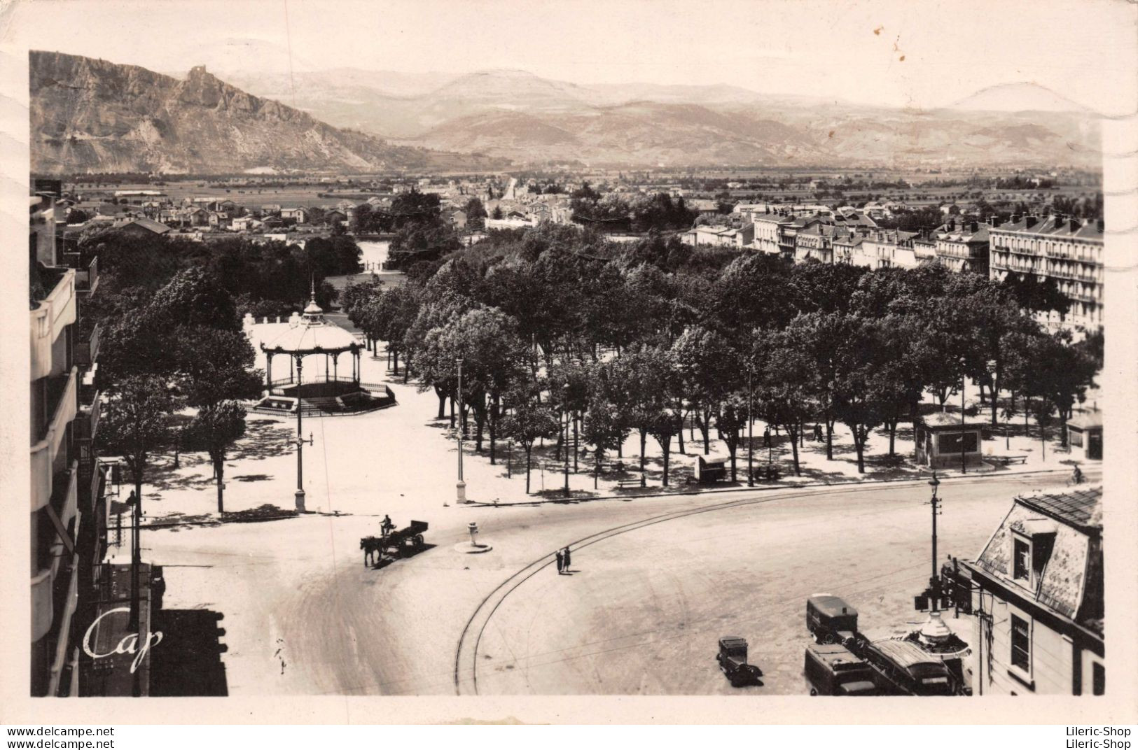 VALENCE (26) Le Champ De Mars - Le Kiosque à Musique - Vue Vers St Péray En 1948 - Valence