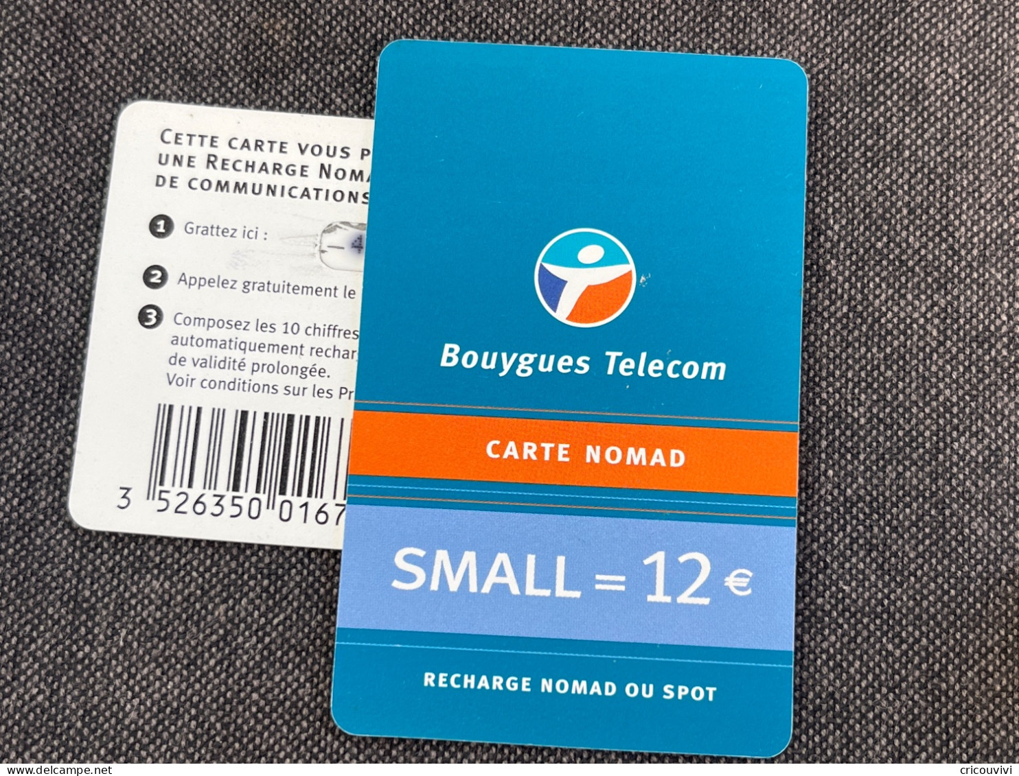 Nomad / Bouygues Nom Pu18a - Mobicartes (recharges)