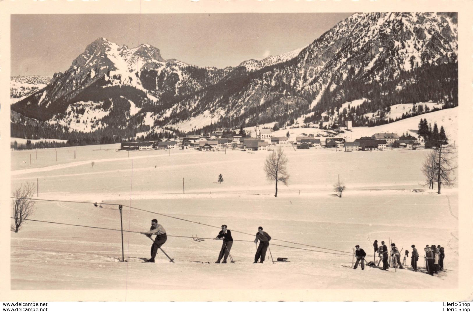 AUTRICHE - Alte Postkarte 1953 Wintersportplatz Grän I. Tirol 1150m Am Skilift (Aggenstein) # Sports D'hiver # Ski - Autres & Non Classés