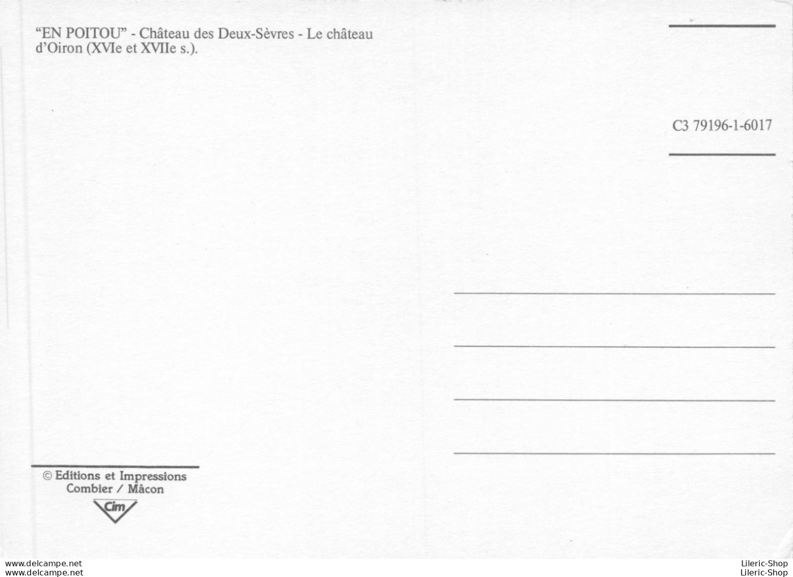 OIRON (Deux-Sèvres) 2 Cpsm Vue Aérienne Le Château (XVIe Et XVIIe S.) Et Autre Vue Du Château - Autres & Non Classés